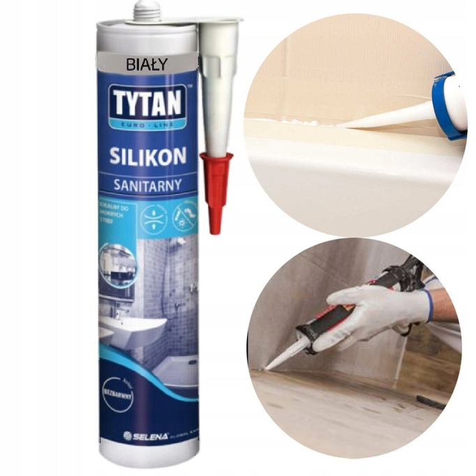 Bílý sanitární silikonový euro-lin 280 ml titanium