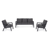 BOLZANO Zestaw mebli ogrodowych sofa + 2 fotele Titano antracytowy 