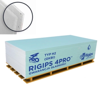 Rigips 4 Pro typ H2 Impregnované desky sádry (GKBI) 1200x2600x12,5 mm