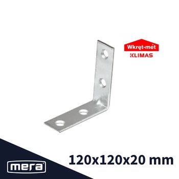 Wkręt-met kątownik wąski 120x120x20  1 szt.