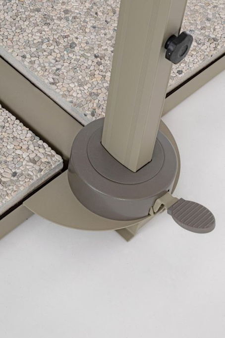 Parasol ogrodowy 3m x 3m BOLZANO Santorino aluminium beżowy