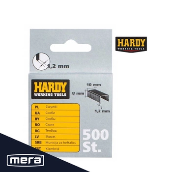 Hardy Staples 10x8x1,2 mm 500 kusů