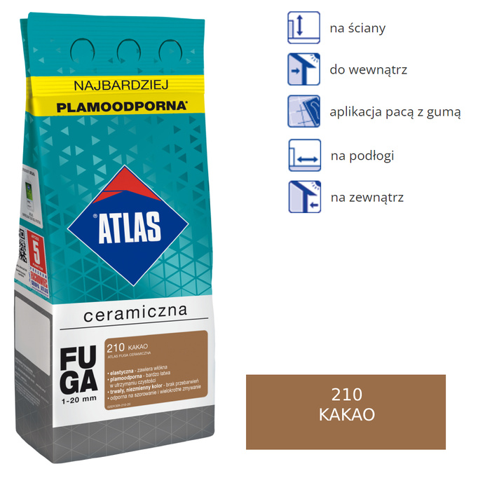 Atlas Keramic Grout - 210 Cocoa 5kg