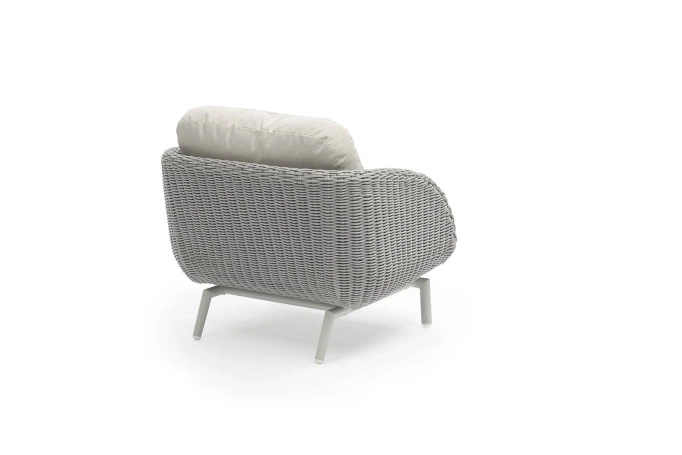 Fotel ogrodowy SCOOP 82x84x80cm szary aluminium