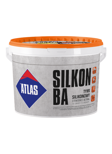 SILKON BA Atlas - Baza tynku silikonowego o fakturze betonu 20kg