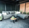 Narożnik ogrodowy 340x230 cm BOLZANO Modern jasno szary wyprzedaż ekspozycji