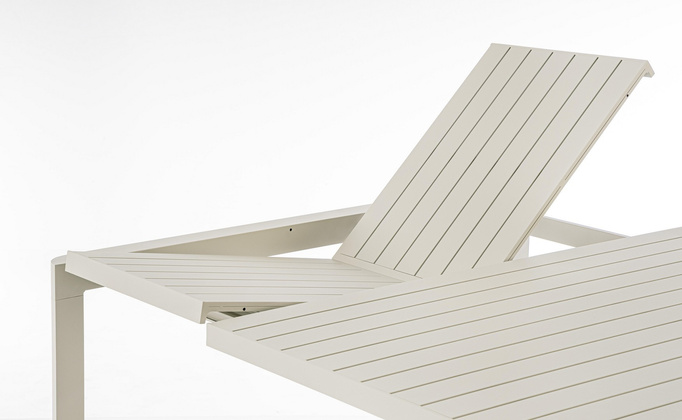 Stół ogrodowy rozkładany 149x97/149cm BOLZANO Kastello aluminium  beż