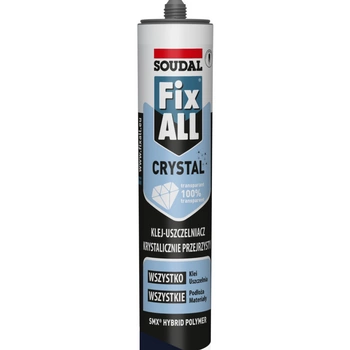 Soudal klej montażowy uszczelniacz Fix ALL Crystal bezbarwny 290 ml