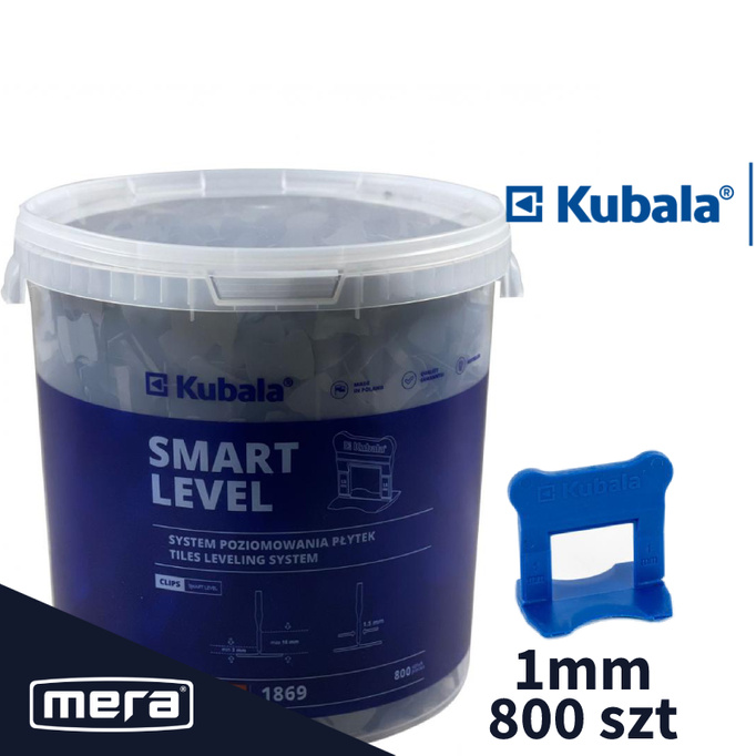 Kubala SMART LEVEL Klipsy 1mm do poziomowania płytek 800szt 1885