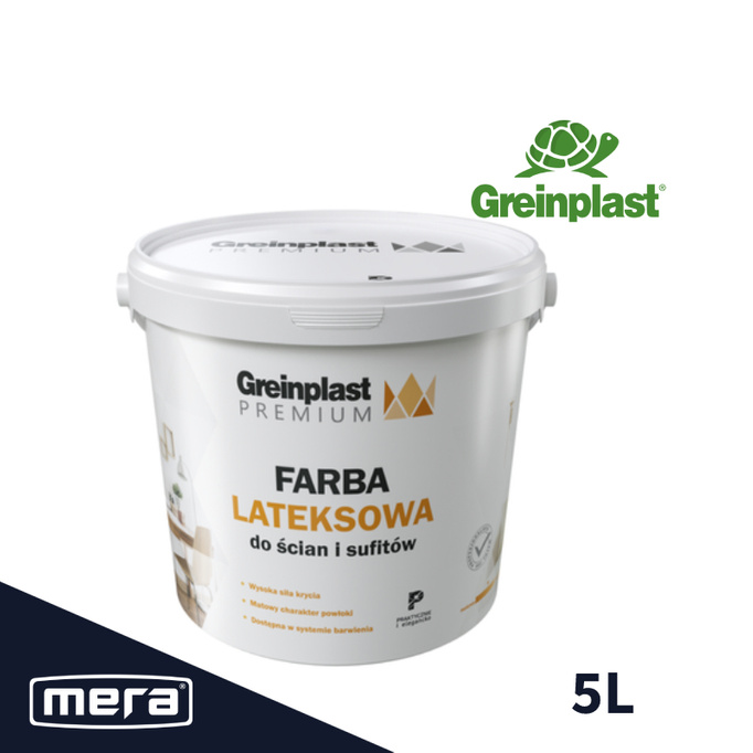 Greinplast farba premium lateksowa biała 5l