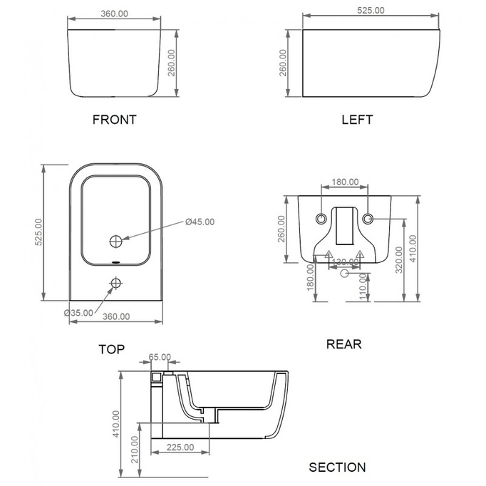 GSG jako Bidet Hanging LKBISO + ASC4 upevnění