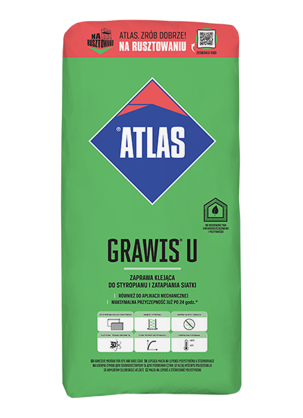 Atlas Grawis U adhezivní malta pro polystyren a potopení sítě 25 kg