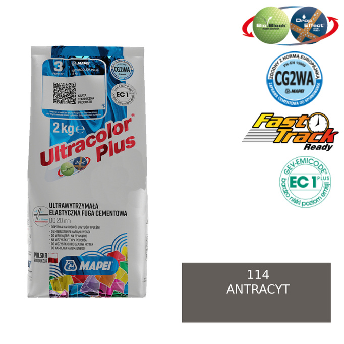 MAPEI ULTRACOLOR PLUS FUGA - 114 antracyt 2kg