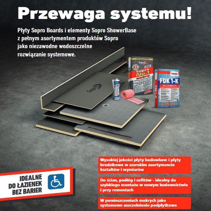 SOPRO Board S Płyta budowlana XPS 1300x600x 12,5 mm 8053201P