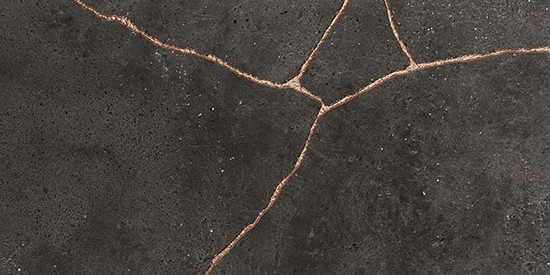 Płytka Fioranese Kintsugi Hibi Darkness ścienno-podłogowa mat 60,4x120,8 imitacja kamienia czarny