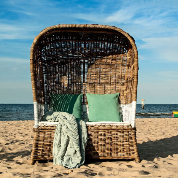 ST TROPEZ DUO BEACH RATTAN BASK