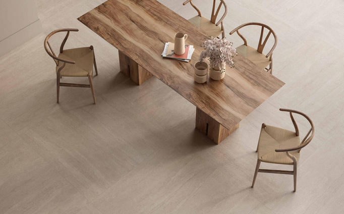 Płytka Roca Serena Veincut Bone ścienno-podłogowa 120x120 imitacja kamienia beżowy