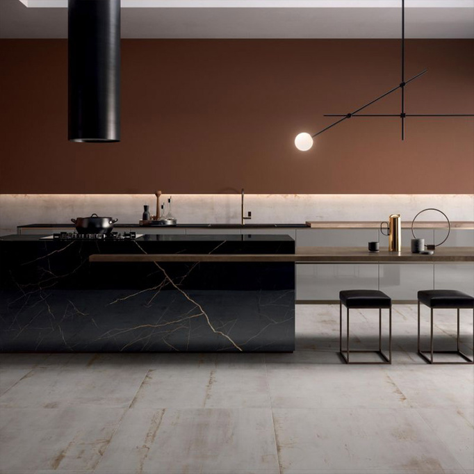 Płytka wielkoformatowa 120x280 imitacja marmuru czarny