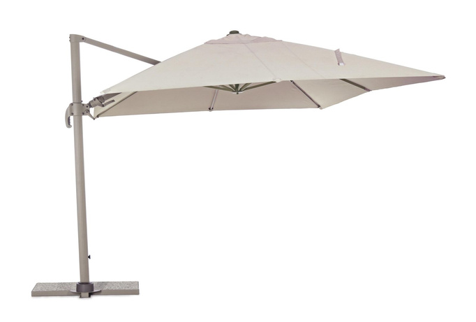 Parasol ogrodowy 300x400cm BOLZANO Santorino aluminium beżowy