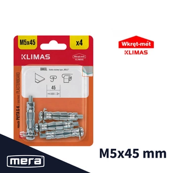 Wkręt-met kołki molly stalowe M5 x 45 4 szt.