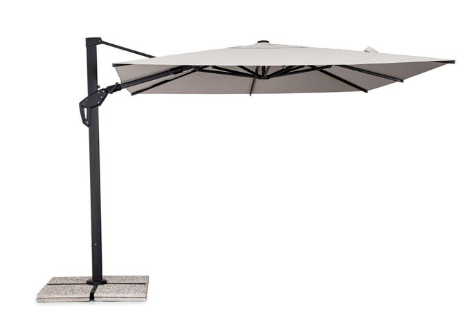 Parasol ogrodowy 3m x 3m BOLZANO Arrito aluminium szary