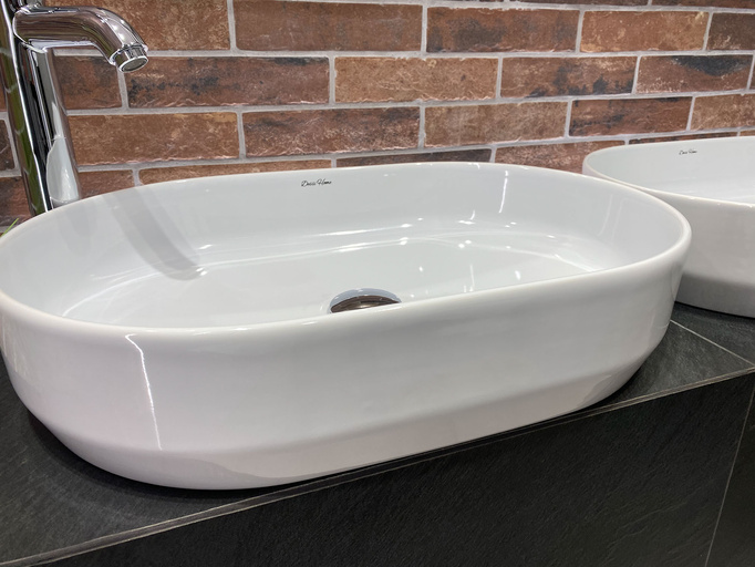 Umywalka nablatowa 55x37 cm biały połysk owalna Estadio DESSI HOME