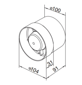 Senzor vlhkosti koupelnového ventilátoru Ø100