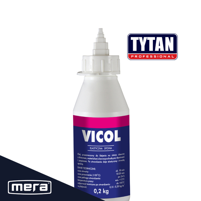Lepidlo Vicol pro studené lepení dřeva a lamináty 0,2 kg titan