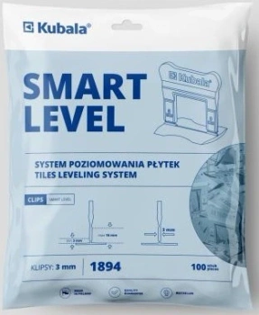 Kubala SMART LEVEL Klipsy 3mm do poziomowania płytek 100szt 1894