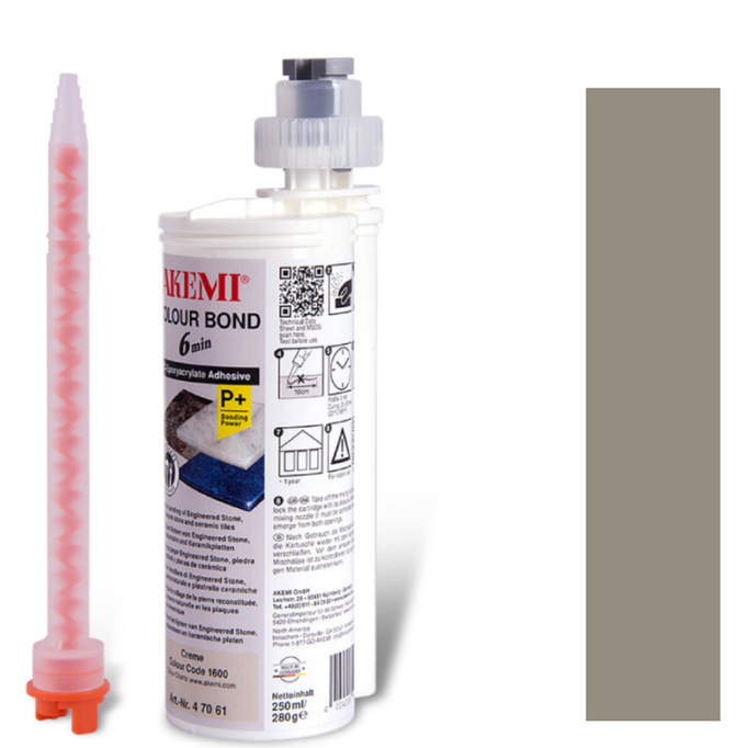 AKEMI COLOUR BOND 6min , KOLOR BRĄZ CC 2010 47102 żywica , klej do kamienia 250ml / 280g