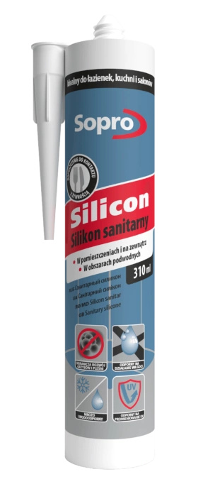 Sopro silikon sanitarny industrialny niebieski 80 310 ml