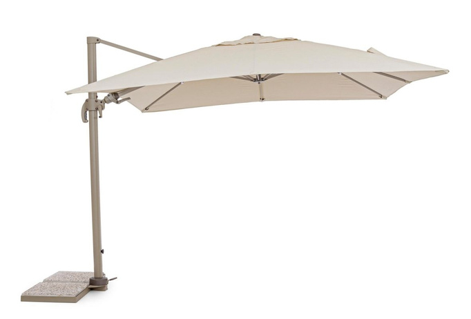 Parasol ogrodowy 3m x 3m BOLZANO Santorino aluminium beżowy