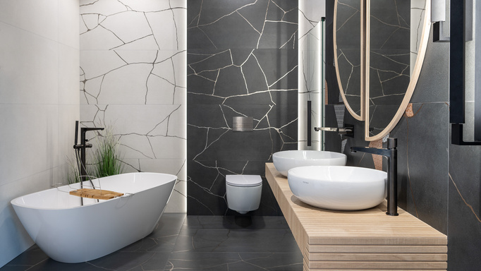 Oddělené bílé vany ares