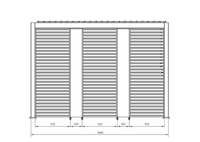 Zadaszenie ogrodowe BOLZANO Roma 3,6x6m efekt drewna/antracyt