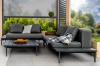 BOLZANO Sofa modułowa Monako antracytowa ogrodowa 174 cm na nóżkach