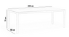 Stół ogrodowy LOOP 220×90cm prostokątny biały aluminium