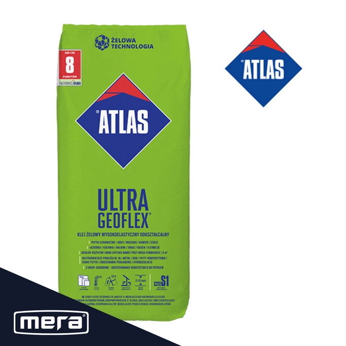 Atlas Geoflex Ultra klej żelowy 2-15 mm, wysokoelastyczny, odkształcalny 25kg