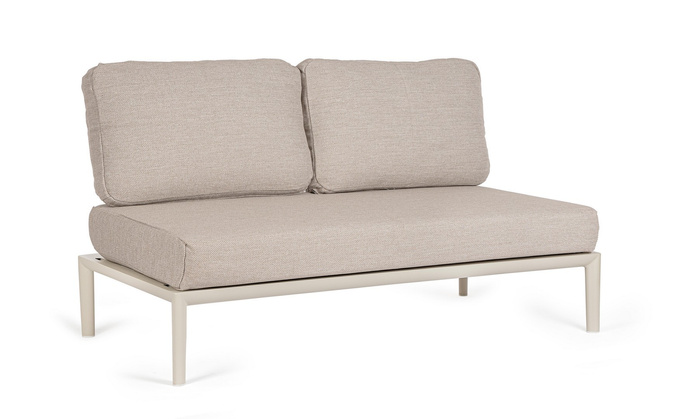 Sofa ogrodowa 2-osobowa BOLZANO Giacomo aluminium  beż