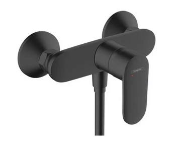 Bateria prysznicowa ścienna czarny mat.