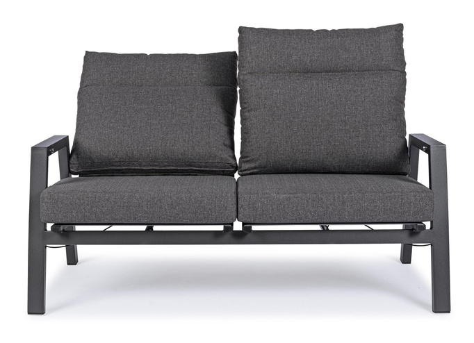 BOLZANO Sofa 2 osobowa Kanva aluminum antracyt