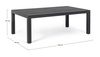 Stolik kawowy ogrodowy 120x70cm BOLZANO Kanva aluminum  antracyt