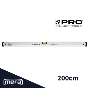 Hladina hliníku Pro600 eloxována s 200 cm pro-A6200 magnety