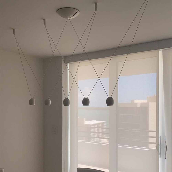 Systém 4 bílých lamp