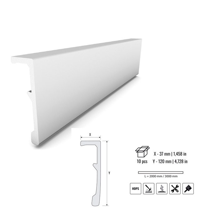 Listwa karniszowa DESSI HOME LK 120 (37x120mm)  2m