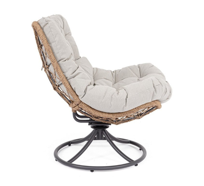 Fotel ogrodowy obrotowy BOLZANO Arredo antracyt/beż