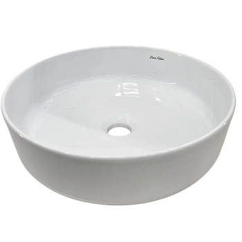 Umywalka nablatowa 40⌀ cm biały połysk okrągła Baladi DESSI HOME