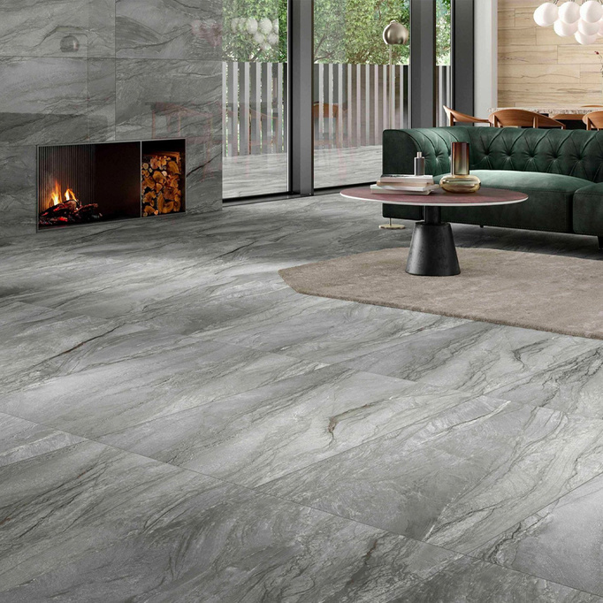 Płytka Roca Marble Platinum Gris ścienno-podłogowa połysk 60x120 imitacja marmuru szary