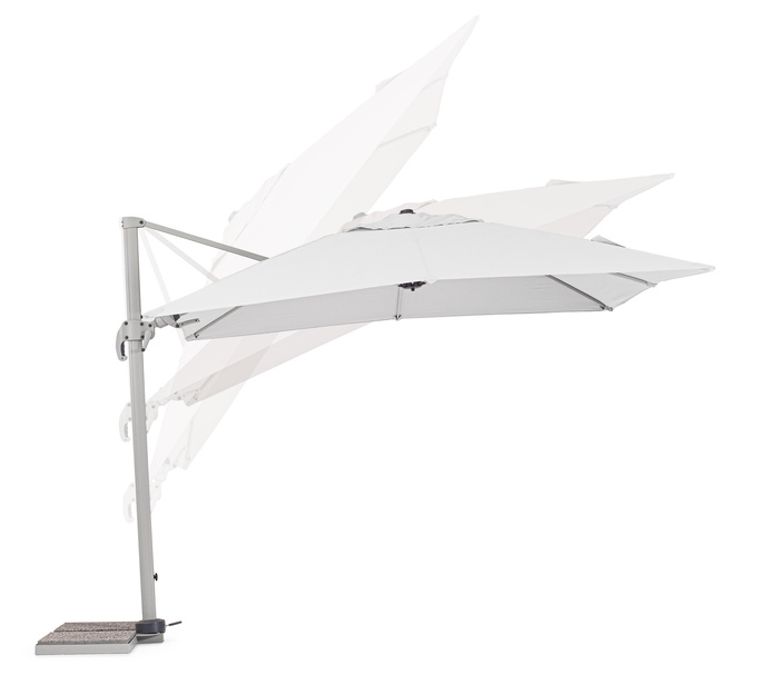 Parasol ogrodowy 3m x 3m BOLZANO Santorino aluminium szary