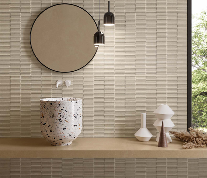 Płytka TERRE MINI IRREGOLO BIANCO ścienno-podłogowa 60x120 beżowy