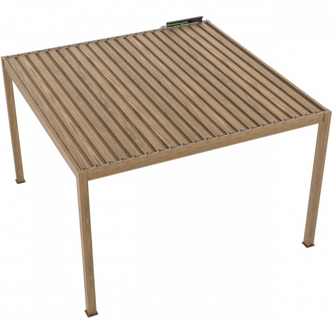Pergola elektryczna 3X4 imitacja drewna z LED - Brak oryginalnego opakowania.